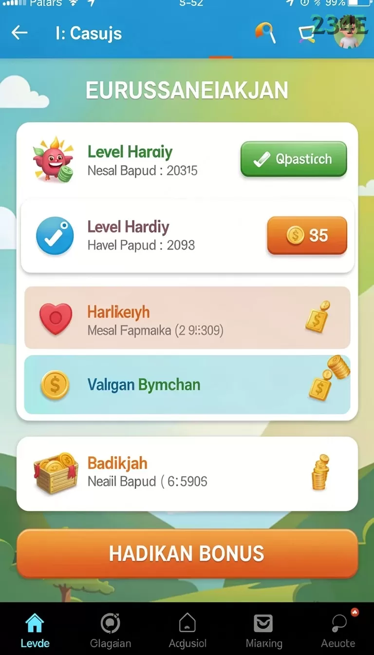 Cuplikan layar BIWIN — menu navigasi